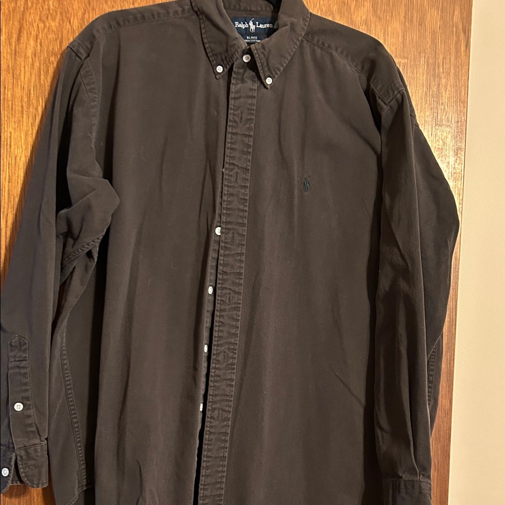 Ralph Lauren Dark Black Button-Down Shirt